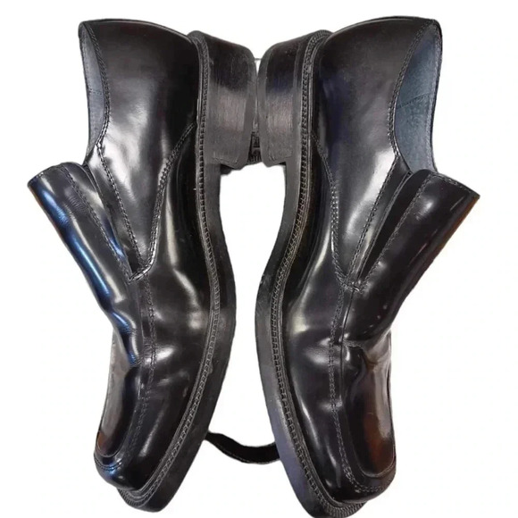 Aldo Black Leather Loafers - Picture 3 of 7